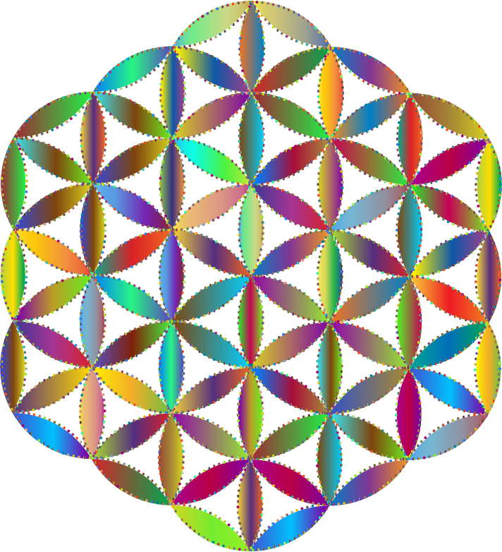 Flower Of Life Dots Prismatic 2 No BG