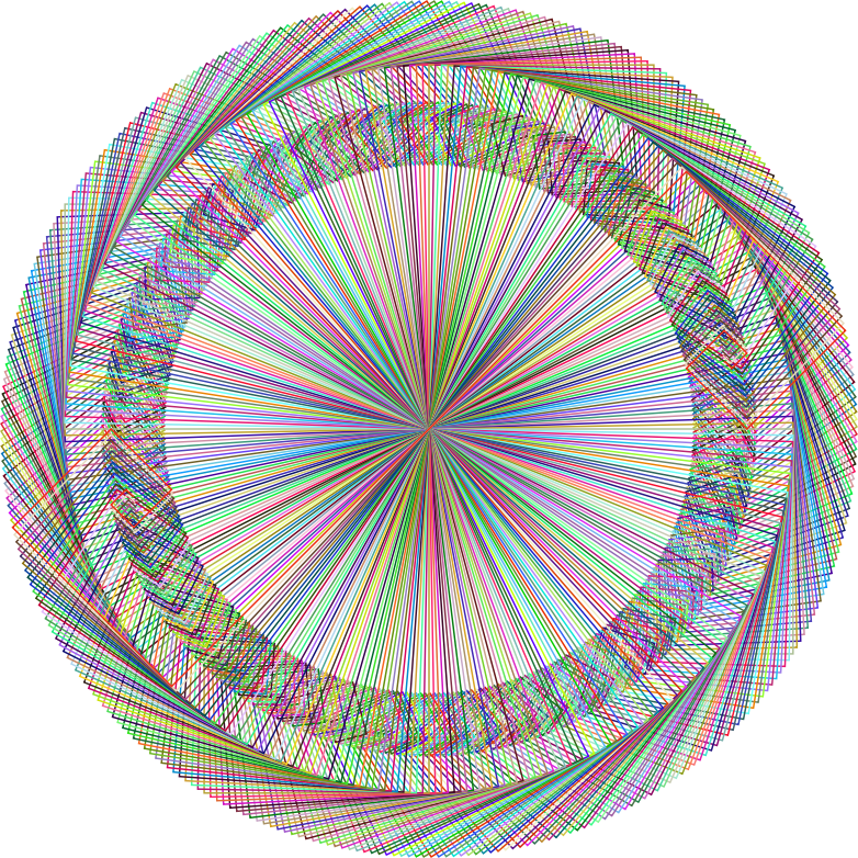 Prismatic Geometric Radial Line Art No BG