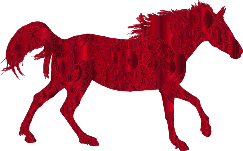 Decorated Horse Vermilion