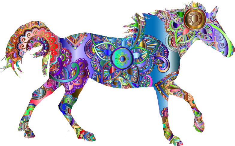 Decorated Horse Prismatic 3