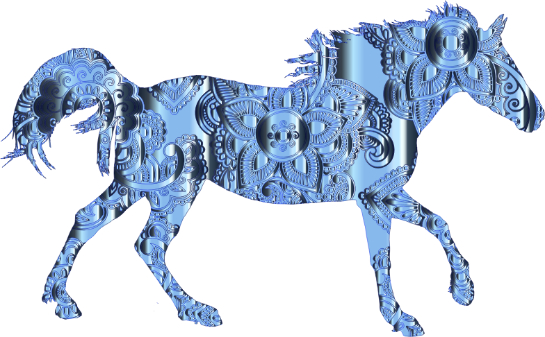 Decorated Horse Cobalt Chrome