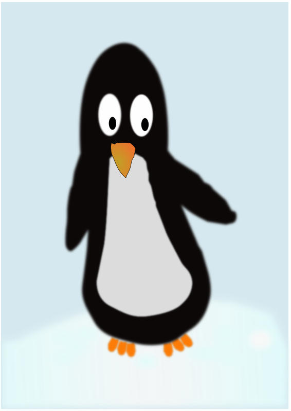 curious penguin