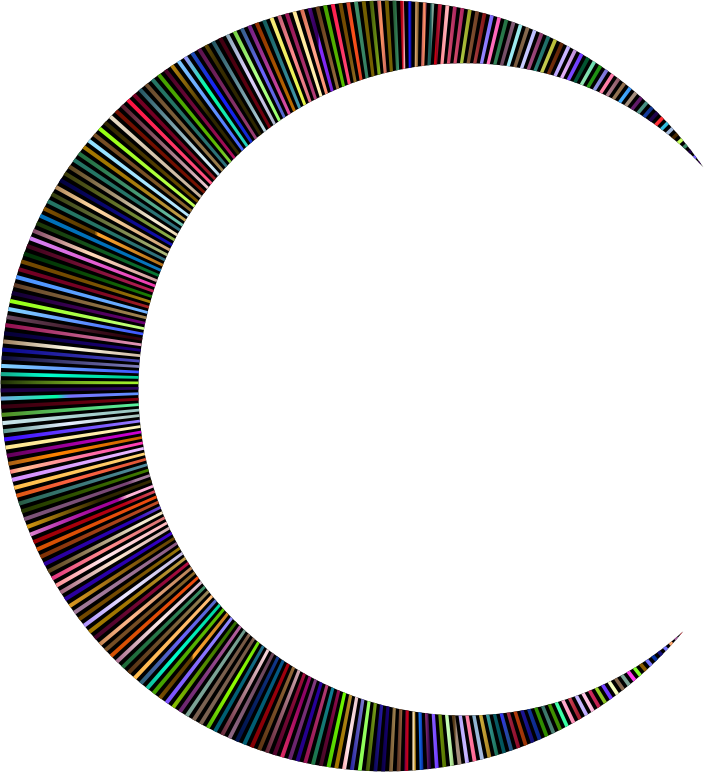 Prismatic Lines Crescent