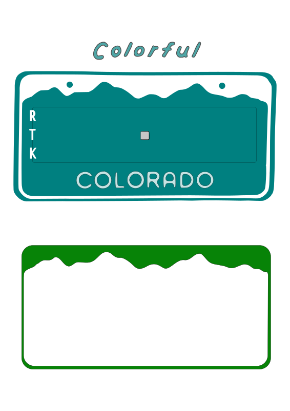 Colorado License Plate Blanks