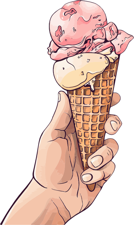 Man Holding Ice Cream