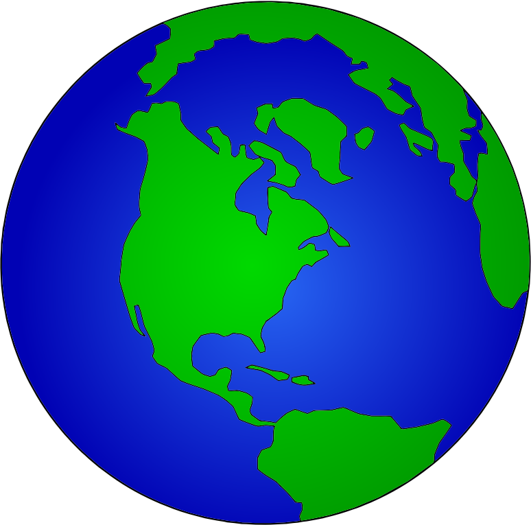 Simple Blue Earth Globe