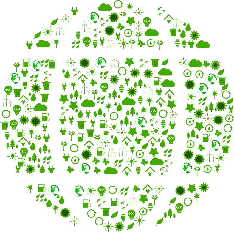 Green Ecological Globe Icons