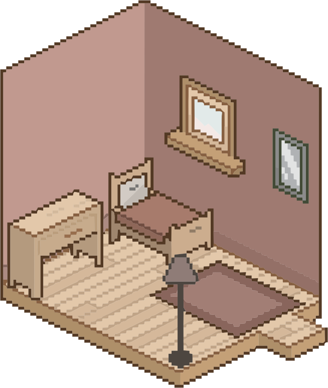 Isometric Pixel Room