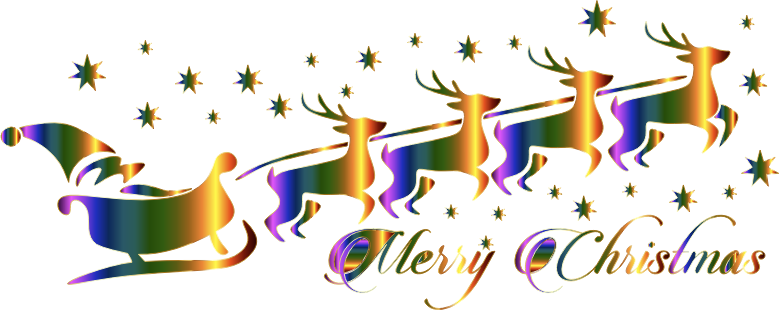 Santa Reindeer Typography Enhanced No BG