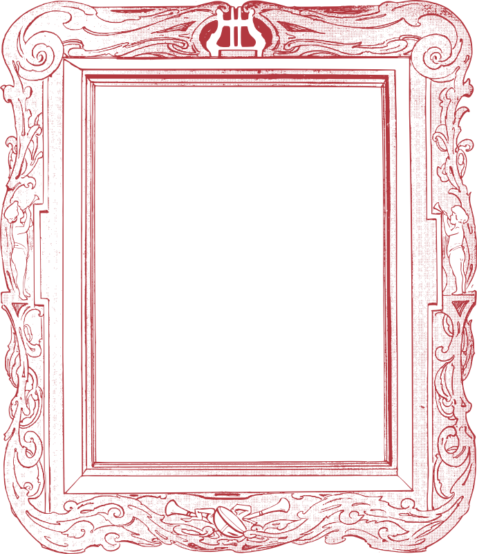 Red Ornate Frame