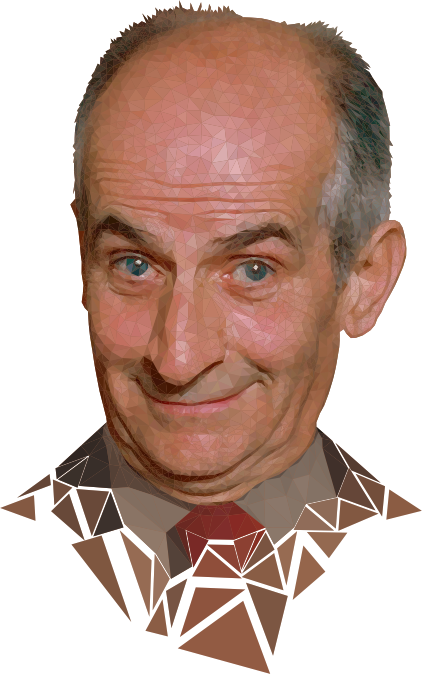 Low poly Louis de Funès