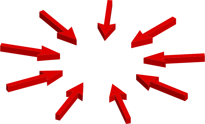 Isometric Arrows Pointing To Center