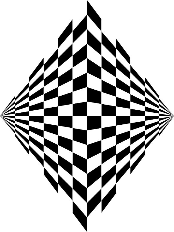 Checkered Perspective Grid 3D