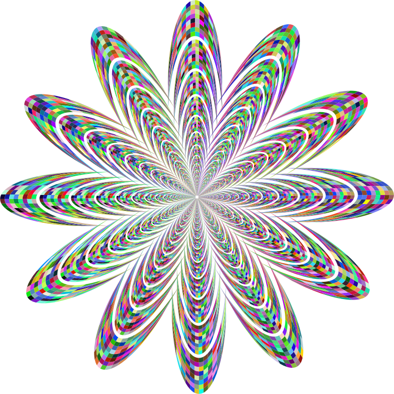 Checkerboard Flower Prismatic