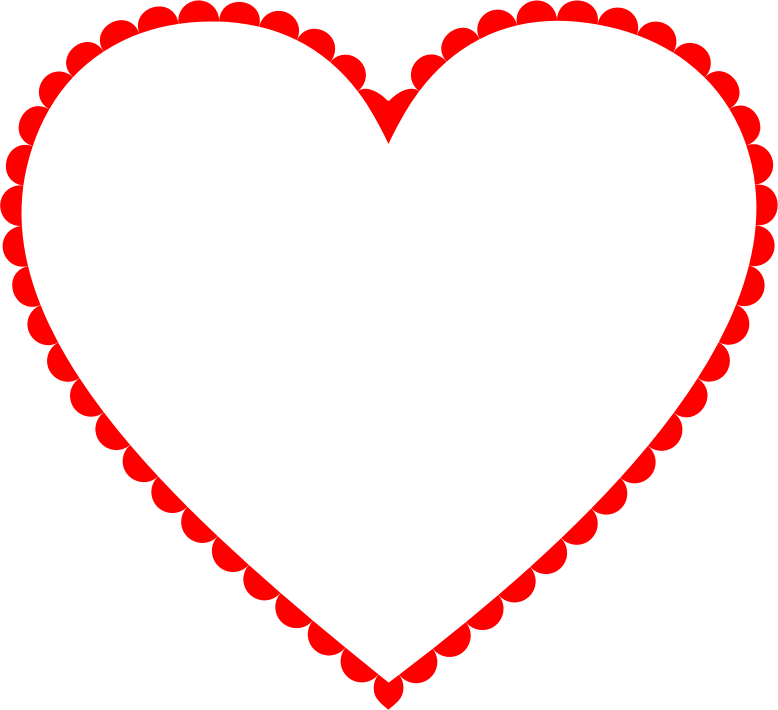 Simple Decorated Heart Red