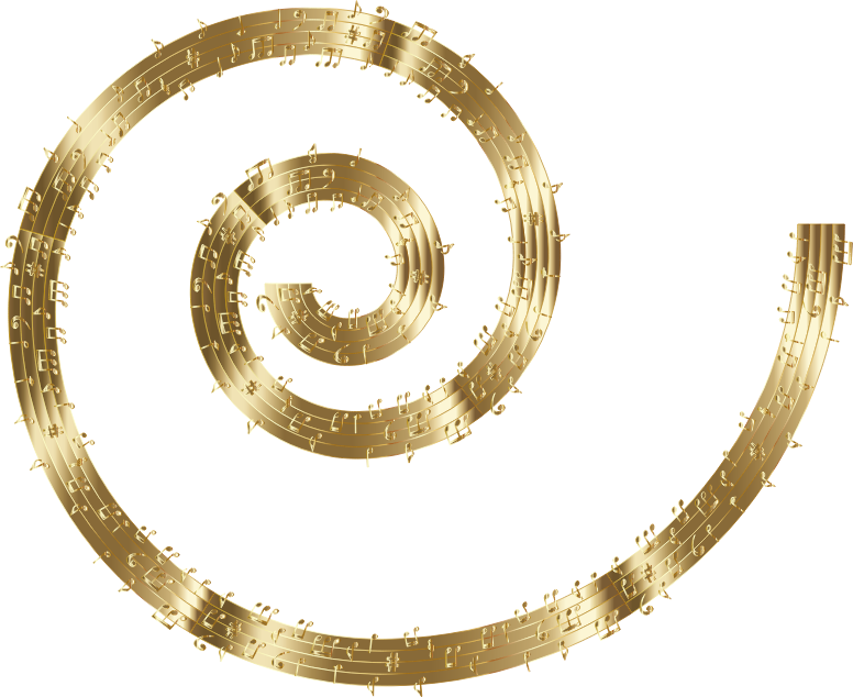 Musical Spiral Gold No BG