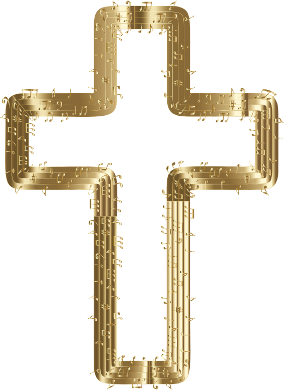 Musical Cross Gold