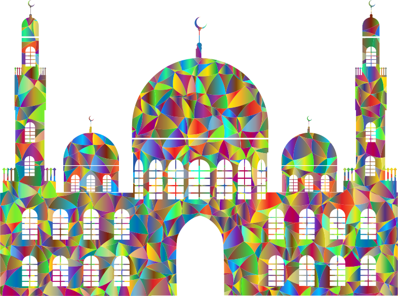 Generic Mosque Silhouette 2 Low Poly Polyprismatic Openclipart