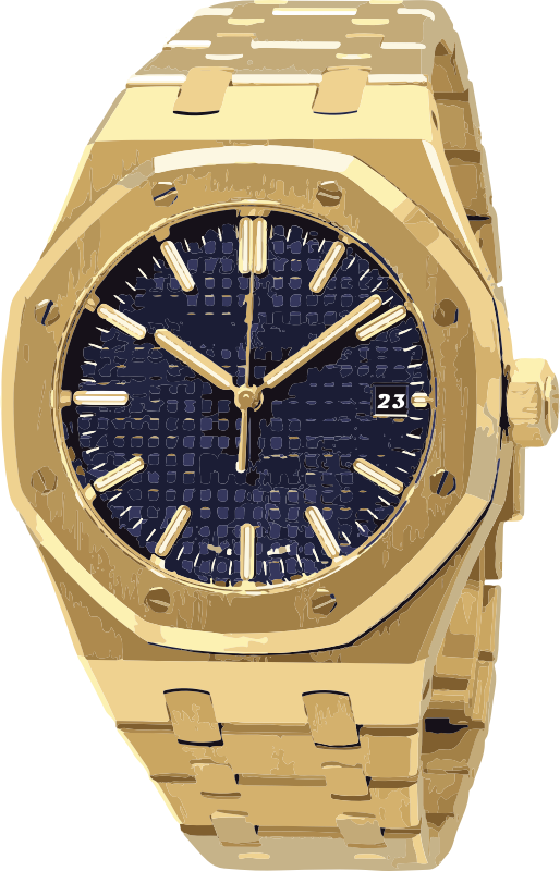 swiss watch in yellow gold - horlogerie