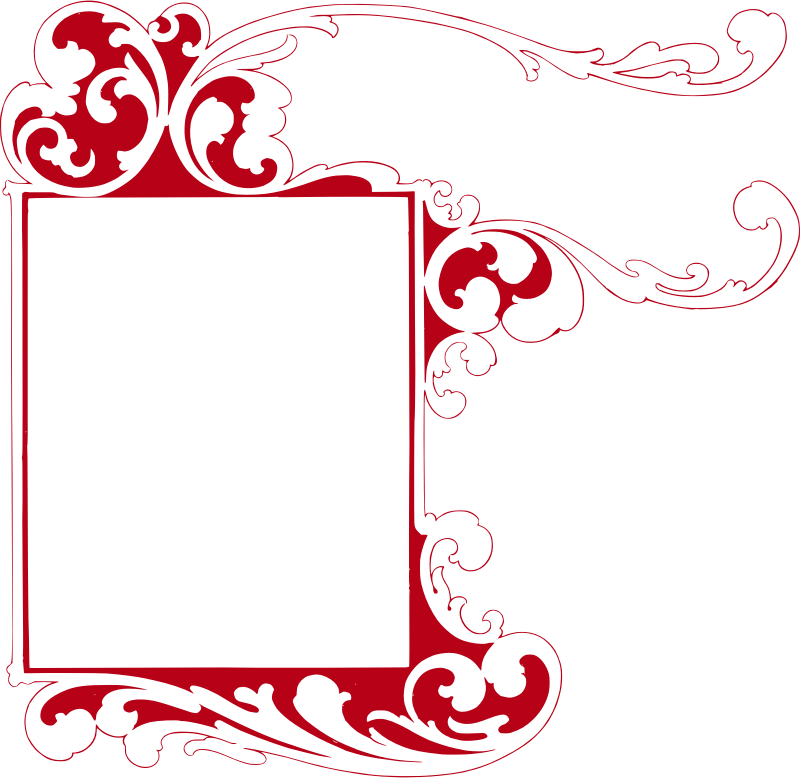 Curly Red Frame - Openclipart