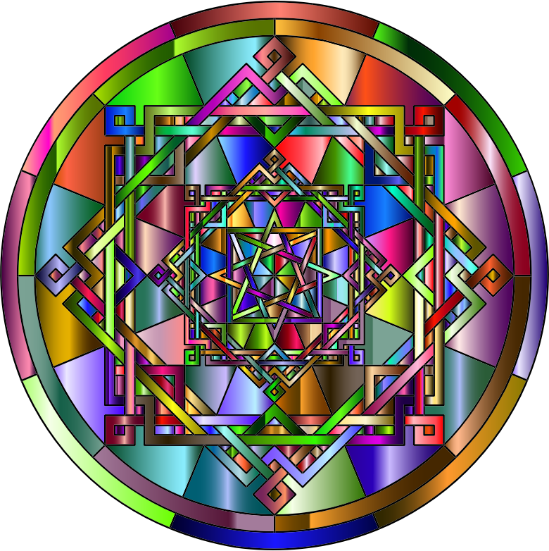 Interleaved Geometric Mandala Chromatic