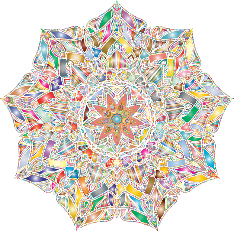 Detailed Hand Drawn Mandala Prismatic Var 2