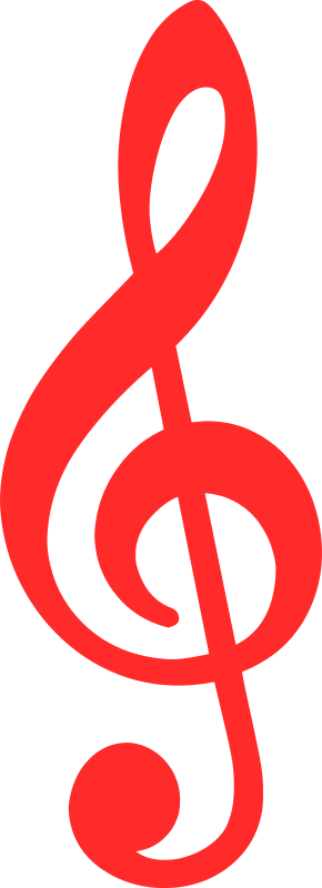 Red Treble Clef