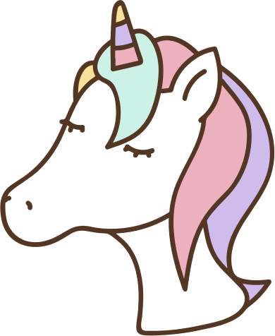 Cute unicorn head