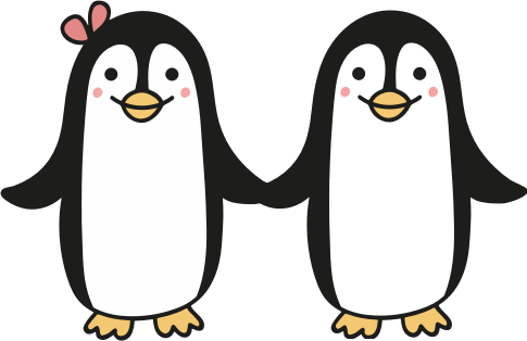 Penguin couple