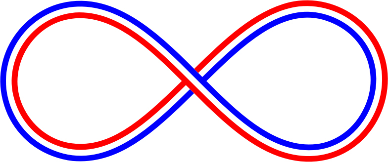 Red White Blue Infinity Symbol