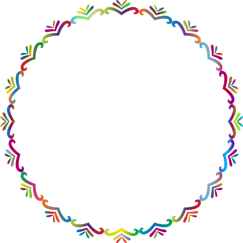 Festive Flourish Frame Polyprismatic