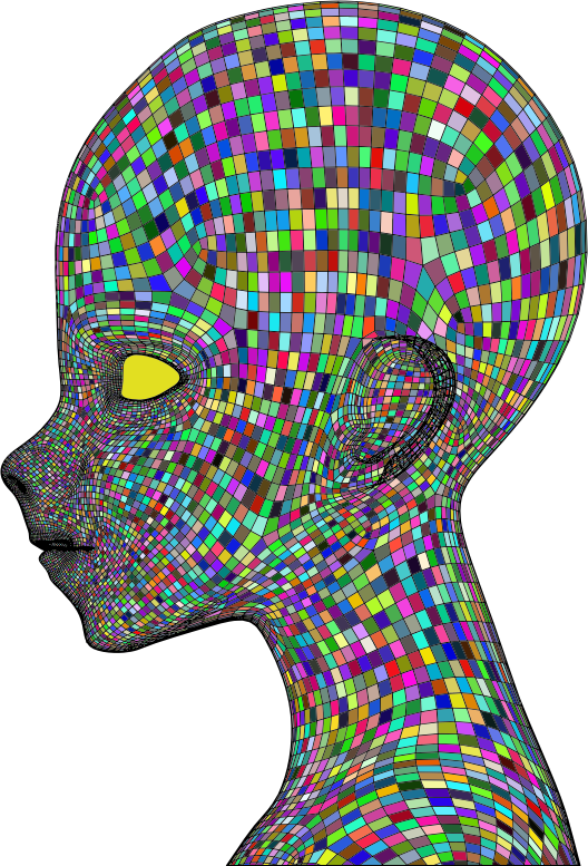 Boy Wireframe Head Prismatic