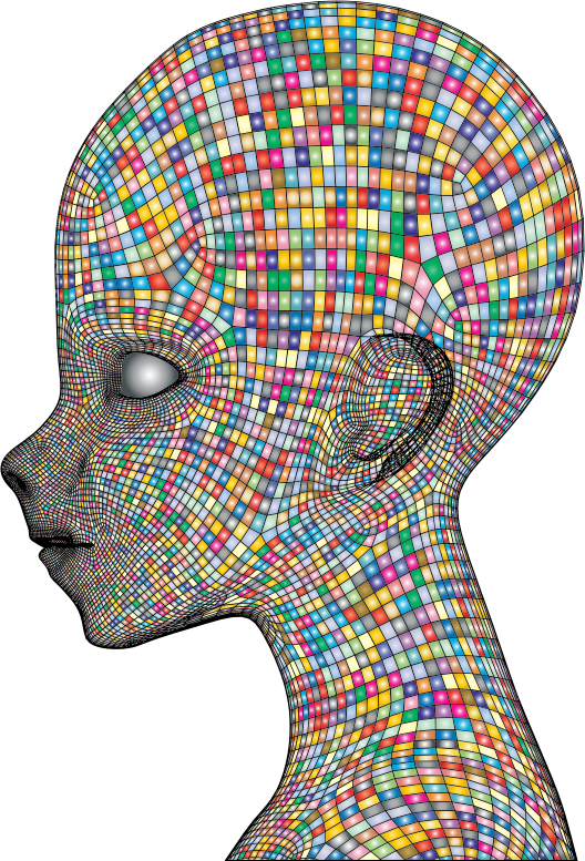 Boy Wireframe Head Prismatic 2