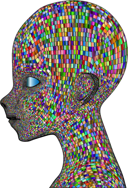 Boy Wireframe Head Chromatic