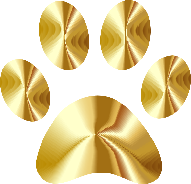 Paw Print Gold Openclipart