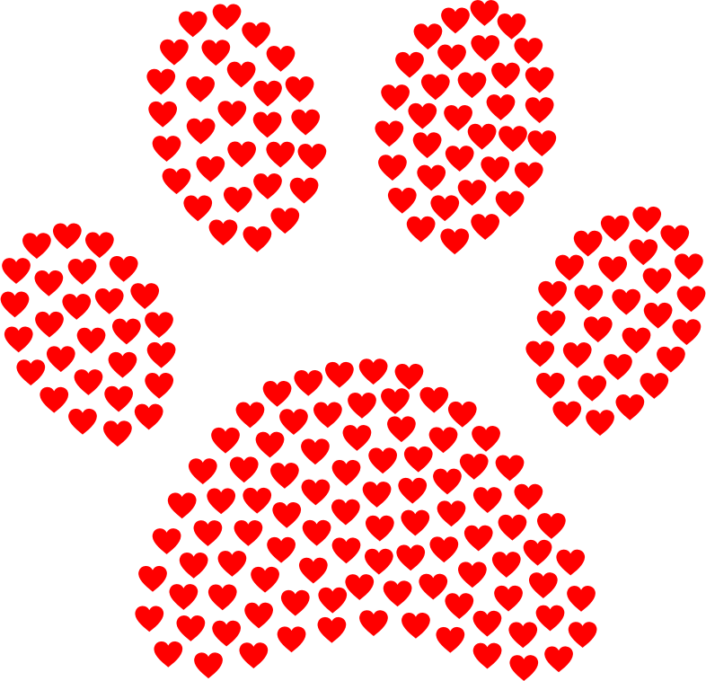 Paw Print Hearts