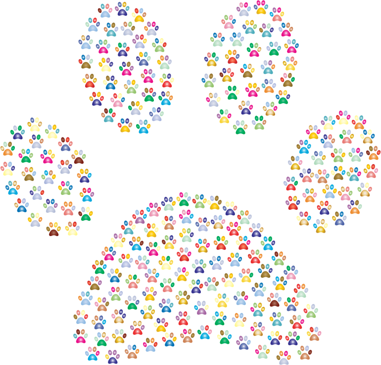 Paw Print Fractal Prismatic 2