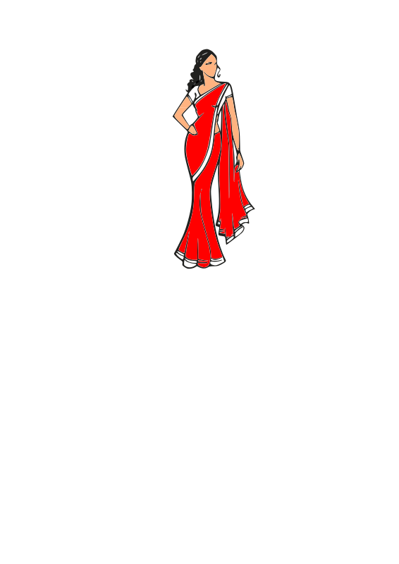 Indian Women In Saree Openclipart