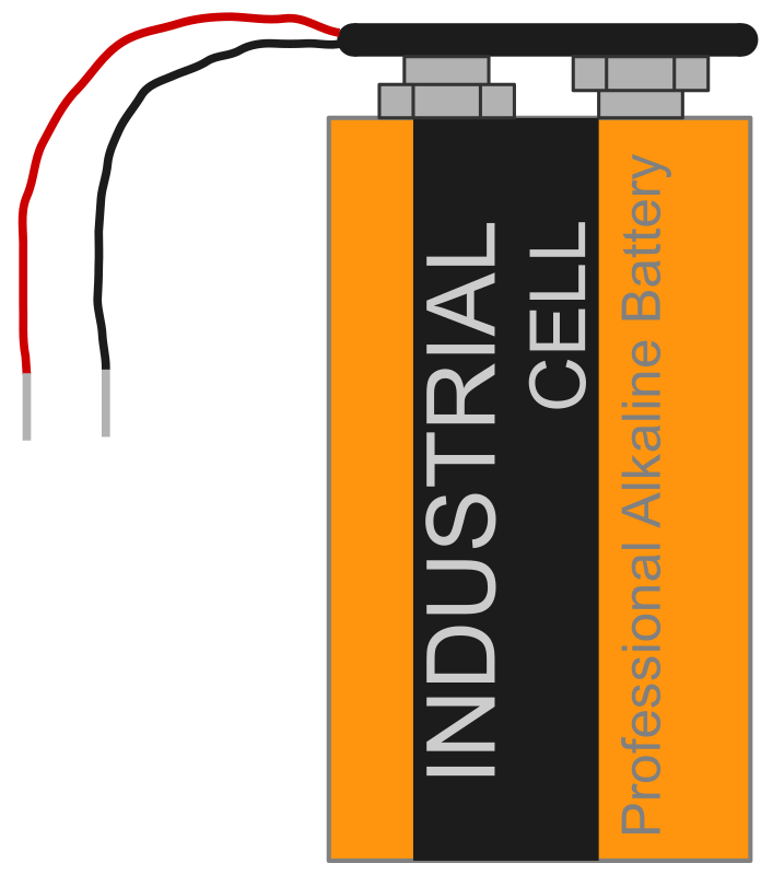 9 V battery with clip