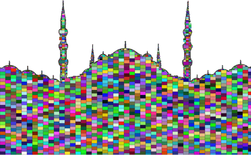 Mosque With Minarets Mosaic