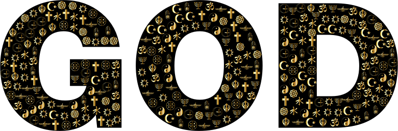 God Religious Symbols Design Gold