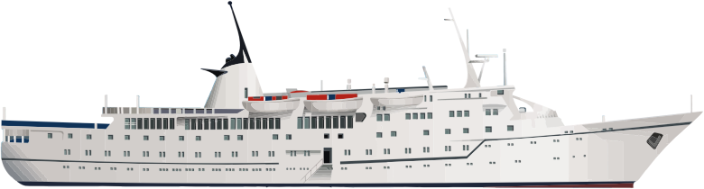 Cruise Ship Isolated