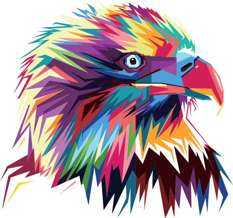 Geometric Eagle Pop Art By RizkyDwi123