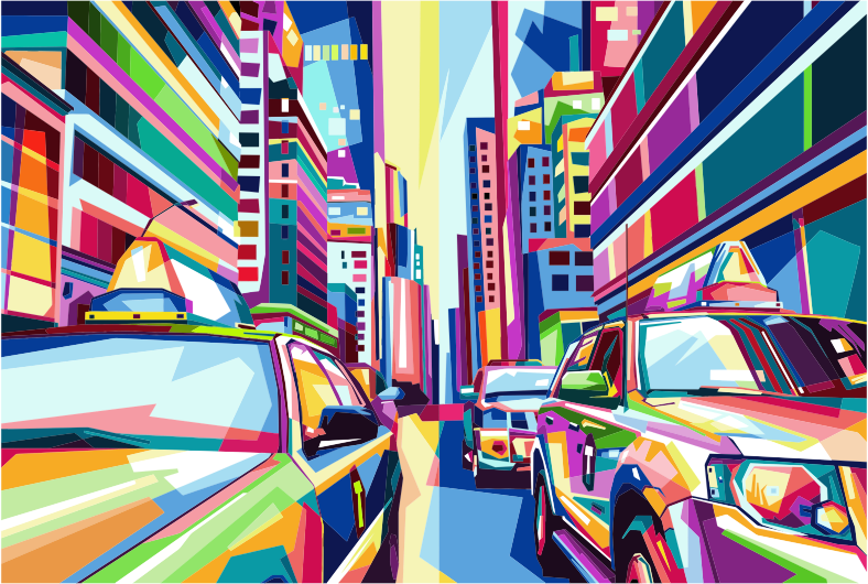 Geometric City Pop Art By RizkyDwi123