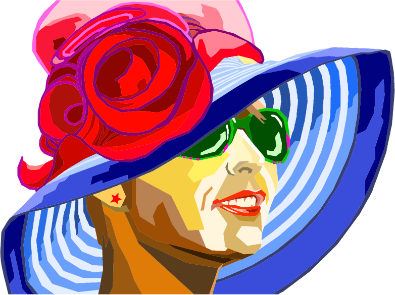 Woman In Colorful Hat WPAP