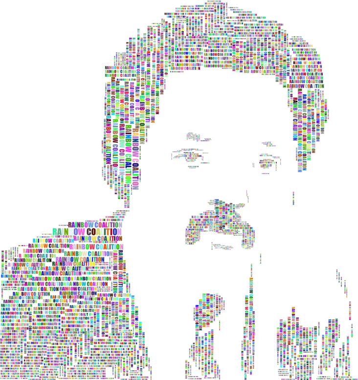 Jesse Jackson Portrait Typography Prismatic