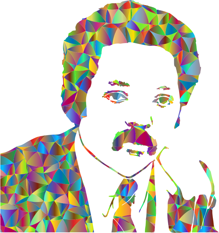 Jesse Jackson Portrait Low Poly Polyprismatic