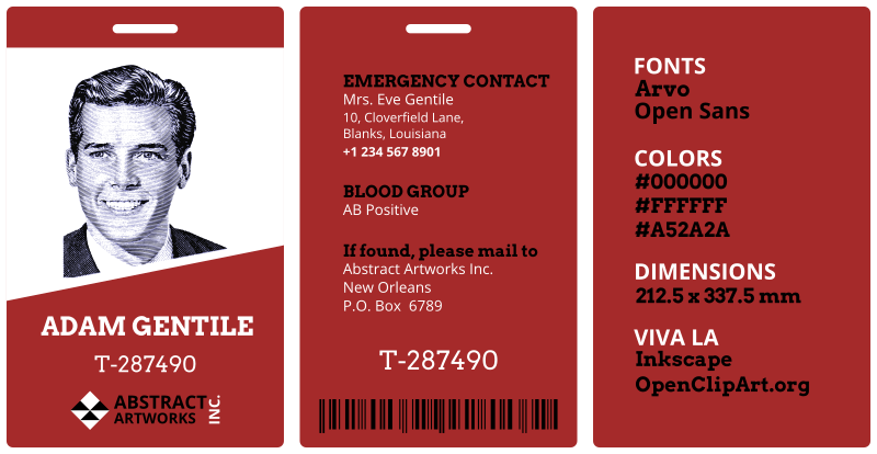 ID Card Reddish - Fonts to path