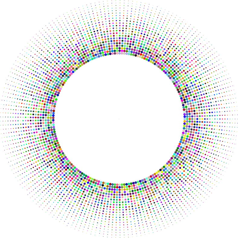 Radial Halftone Frame Prismatic