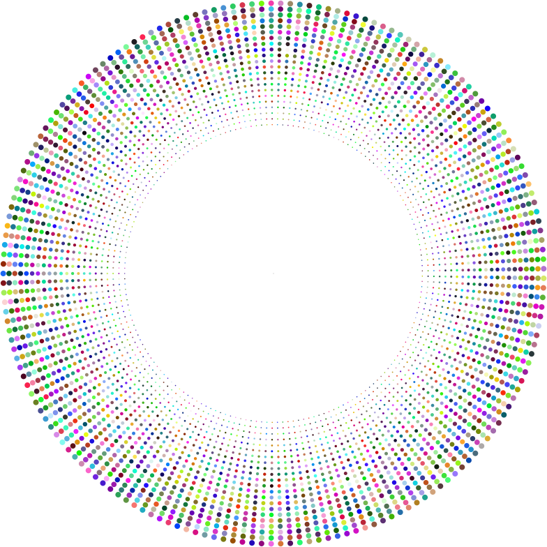 Radial Halftone Frame II Prismatic